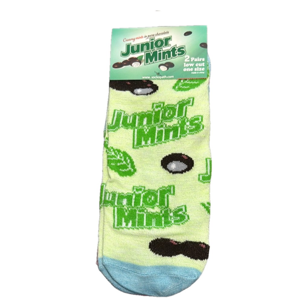 3/$18 Junior Mints Pair of Two Fun Ankle Socks NWT